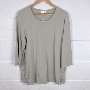 J.Jill ponte quarter sleeve tunic top